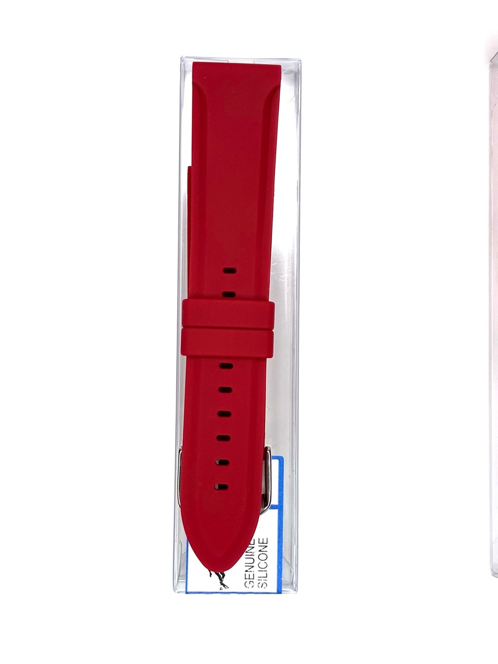 Hadley Roma Red Genuine Silicone Watch Band - 22mm - Model MS3377